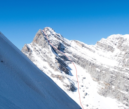 Sci estremo nelle Dolomiti - Cima Bel Prà, Sorapiss, Dolomiti (Francesco Vascellari, Loris De Barba, Davide D'Alpaos 29/03/2019)