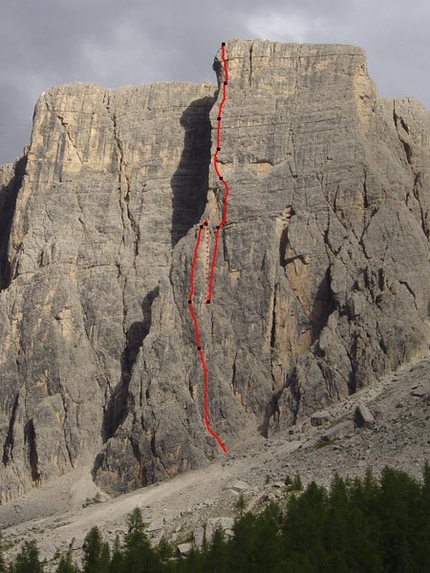 Dolomites new route: Gente di Mare, Lastoni di Formin