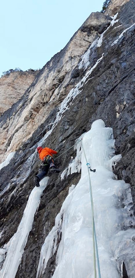 Barba Bianca, Christoph Hainz and Manuel Baumgartner add new mixed climb to Val Travenanzes, Dolomites