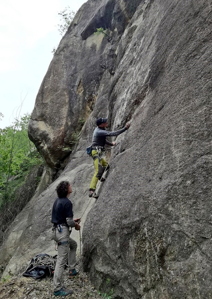 Climbing in Val di Susa - The crag Falesia degli Artisti at Borgone di Susa, Val di Susa