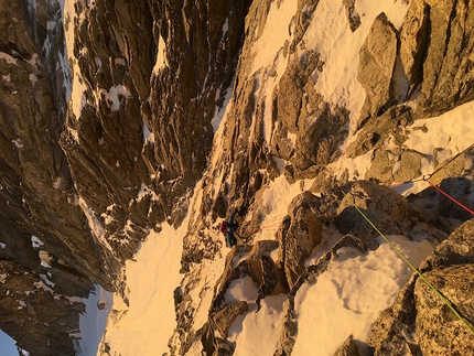 Pointe de l'Androsace, Monte Bianco, Denis Trento, Filip Babicz - Forza Gioele, Pointe de l'Androsace, Monte Bianco: Filip Babicz sul terzo tiro