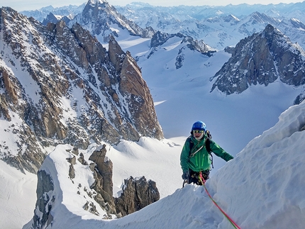 Pointe de l'Androsace, Monte Bianco, Denis Trento, Filip Babicz - Forza Gioele, Pointe de l'Androsace, Monte Bianco: 