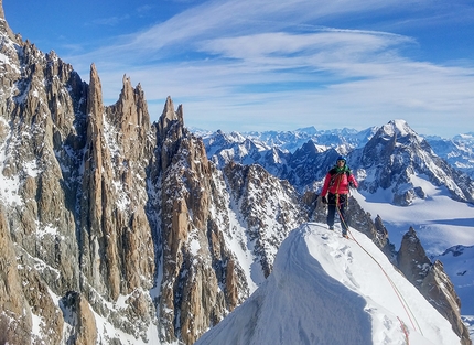 Pointe de l'Androsace, Monte Bianco, Denis Trento, Filip Babicz - Forza Gioele, Pointe de l'Androsace, Monte Bianco: Denis Trento sul settimo tiro