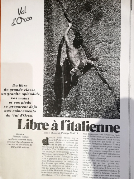 Valle Orco - Generazione Sitting Bull - Valle dell'Orco: l'articolo di Alpinisme e Randonnèe che fece conoscere Sitting Bull e le novità della libera