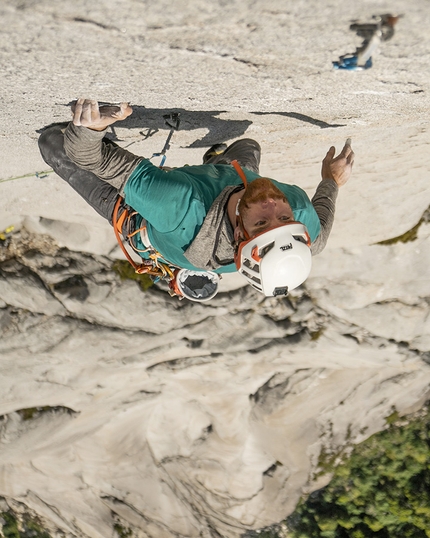 Cochamó valley, Chile - Valle Cochamó Chile: Siebe Vanhee climbing El Condor Pasa, Trinidad Central