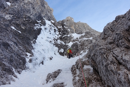 Zsigmondycouloir alla Cima delle Undici, Dolomiti di Sesto per Egarter e Pfeifhofer