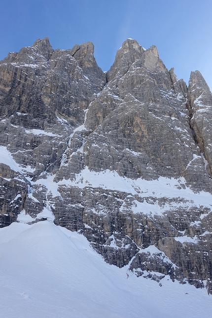 Zsigmondykopf, Elferkofel, Dolomites - Zsigmondycouloir on Zsigmondykopf, Elferkofel, Dolomites (Hannes Egarter, Hannes Pfeifhofer 15/01/2020)