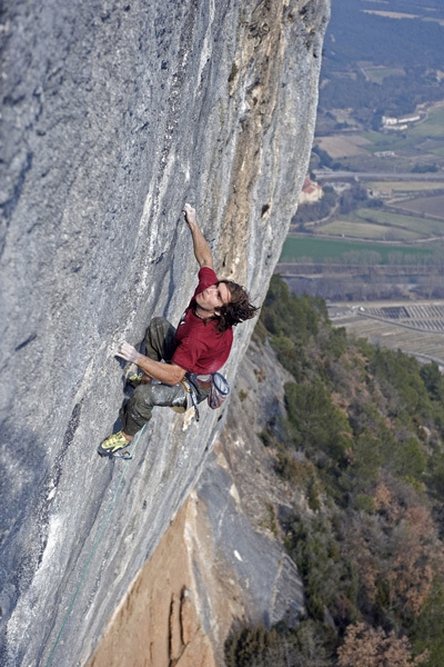 Lleida, Spain - Chris Sharma on Pachamama (9a+) Oliana.