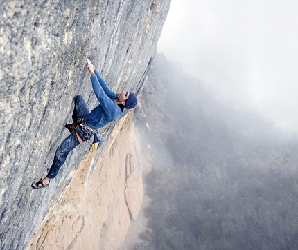 Lleida, Spain - Dani Andrada on 'Papichulo' (9a+) at Oliana