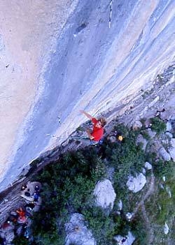 Chris Sharma, Biographie, Realization - Chris Sharma on Biographie at Ceuse, France, in 2001