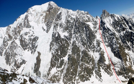 Col du Brouillard Couloir sudovest, sul versante meno conosciuto del Ghiacciaio del Miage