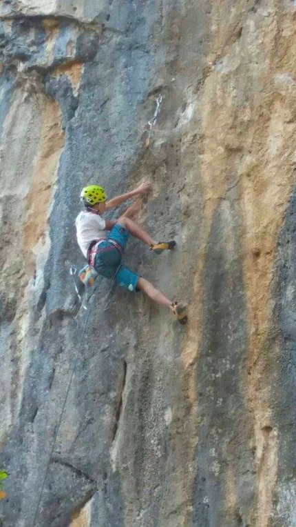 Giorgio Tomatis - Giorgio Tomatis sale Noia ad Andonno, l'8c+ liberato nel 1993 da Severino Scassa.