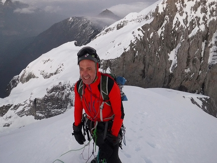 Schiara, Dolomiti Bellunesi - L'apertura di Via Lara, Schiara parete nord, Dolomiti Bellunesi (Franco Benincà, Marino De Colle, Marco Trevisol 02/2020)