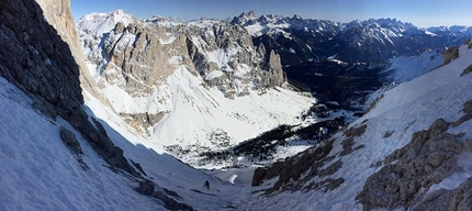 Catinaccio Dolomiti, Florian Leitner, Thomas Mair - Dim-Ice, Catinaccio, Dolomiti: in salita verso la cresta sud e quindi la cima