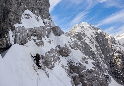 Triglav Slovenia, Matej Balažic, Marjan Kozole - For Friends, Triglav parete nord, Slovenia: sul sesto tiro