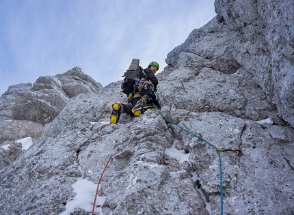 Triglav Slovenia, Matej Balažic, Marjan Kozole - For Friends, Triglav parete nord, Slovenia: sulla via Prusik-Szalay