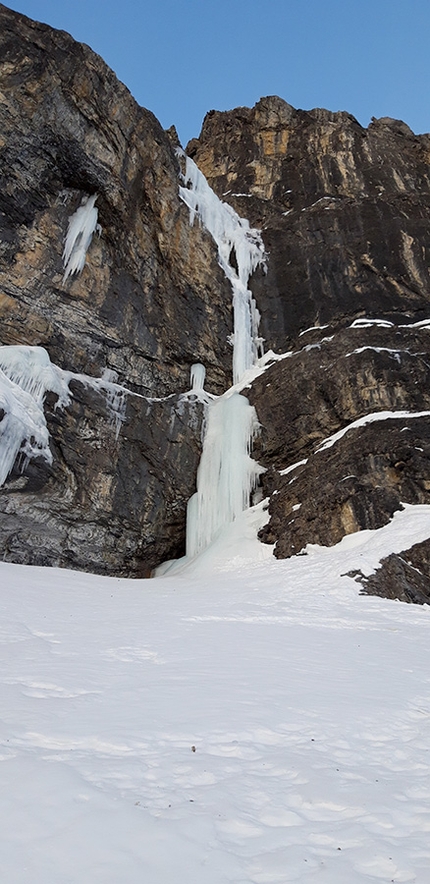 Valle del Braulio, Bormio cascate di ghiaccio  - Cascate di ghiaccio in Valle del Braulio, Bormio: Cascata Taneda,