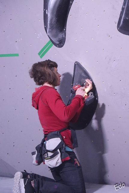 Anna Borella - Anna Borella al Crazy Center di Prato durante la tracciatura della gara di Coppa Italia Boulder 2020 