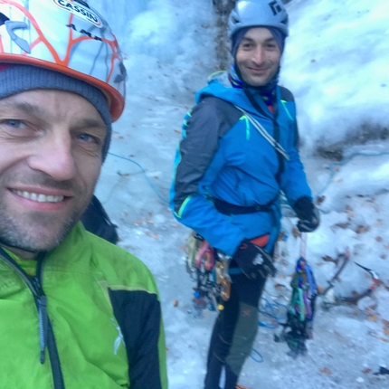 Val Brenta, Dolomiti di Brenta - Matteo Rivadossi e Simone Monecchi in Val Brenta