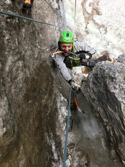 Val Brenta, Dolomiti di Brenta - Matteo Rivadossi su Variante Apollo 11 in Val Brenta