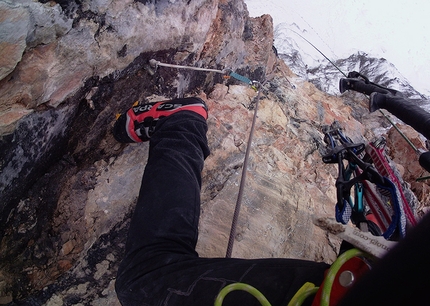 Luis Penín, David López Sáenz, Ehrwald, Austria  - Luis Penín e David López Sáenz aprono il terzo tiro di Gaia a Ehrwald in Austria 