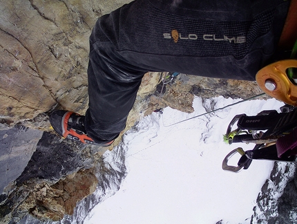 Luis Penín, David López Sáenz, Ehrwald, Austria  - Luis Penín e David López Sáenz aprono il terzo tiro di Gaia a Ehrwald in Austria 