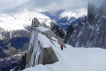 Aiguille du Plan, Monte Bianco, Ondrej Húserka, Evka Milovská - Mystery Aiguille du Plan, Monte Bianco (Ondrej Húserka, Evka Milovská 21-22/02/2020)