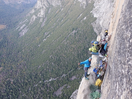 Da Yosemite alla Patagonia, in mezzo il Nepal, Giovanni Zaccaria - Bivacco condiviso alla Long Ledge - Salathè, Yosemite