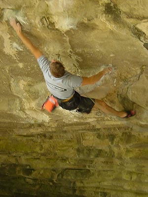 Christian Bindhammer - Christian Bindhammer climbing Underground, Arco.