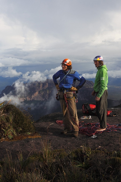 Roraima Tepuis - Stefan Glowacz and Holger Heuber on the summit o fRoraima Tepuis, Venezuela