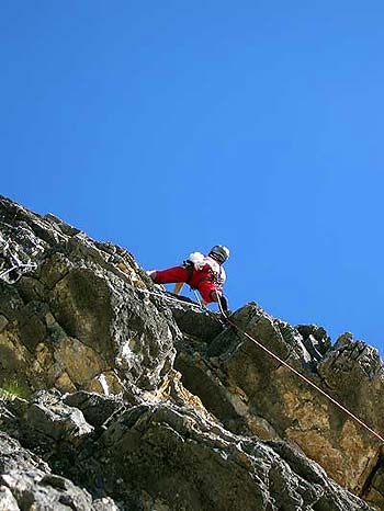 Tofana di Rozes, Dolomiti, Massimo Da Pozzo - Primo Spigolo Tofana di Rozes, Dolomiti: Massimo Da Pozzo su Il vecchio leone e la giovane fifona