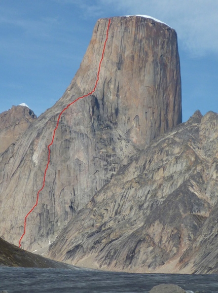 Baffin Island Mount Asgard - Mt. Asgard Baffin Island: Whisky Gonzales (5.11, 1200m NE buttress of Asgard's North Tower, Nicolas Favresse, Olivier Favresse 07/2009)