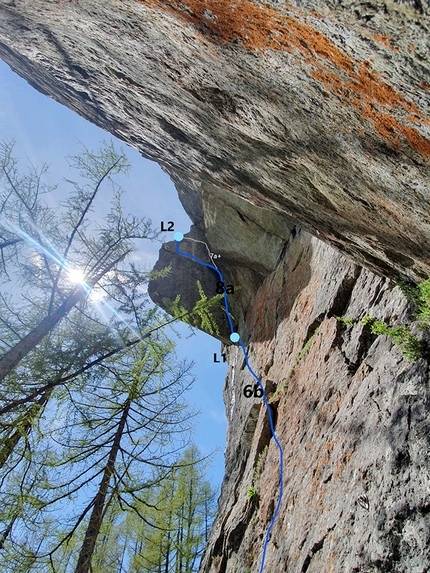 Fessura di Gianfri, Nid Des Hirondelles, Valgrisenche, Marco Sappa, Mattia Sappa - The topo of Fessura di Gianfri at Nid Des Hirondelles in Valgrisenche, Italy (Marco Sappa, Mattia Sappa 05/2020)