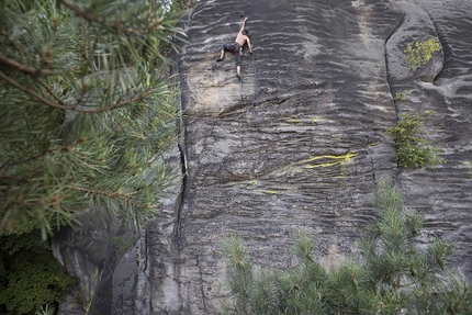 Petr Slanina - Petr Špek Slanina trad clibing on the sandstone towers of the Czech Republic 