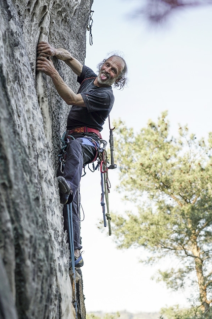 Petr Slanina - Petr Špek Slanina trad clibing on the sandstone towers of the Czech Republic 