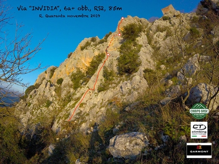 Rocca di Oratino, Riccardo Quaranta - Il tracciato di Invidia alla Rocca di Oratino, Molise