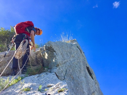 Rocca di Oratino, Riccardo Quaranta - Francesco Guerra sulla Cresta della Rocca di Oratino, Molise