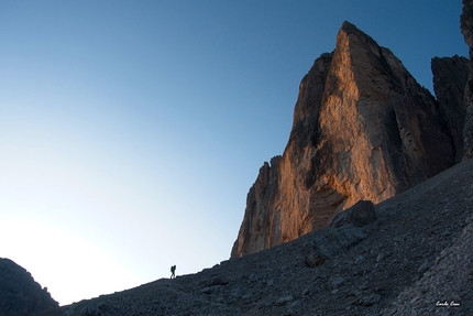 Climbing the Cassin - Ratti on Cima Ovest di Lavaredo, Dolomites. By Carlo Cosi
