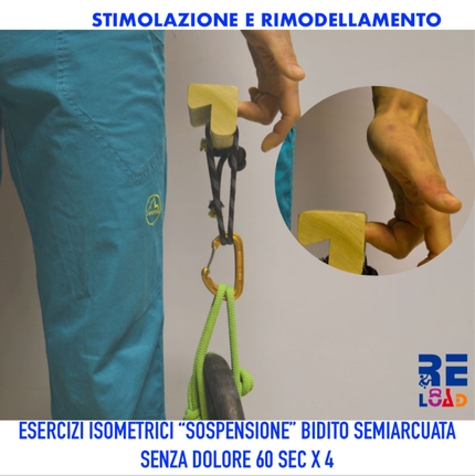 Arrampicata, infortuni, prevenzione - Riabilitazione della rotture delle pulegge: gli esercizi di contrazioni isometrica sono ideali nella fase iniziale dopo il trauma 