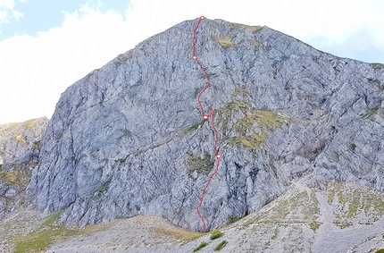 Scoglio della Sassetelli, Monte Terminillo, Appennino Centrale, Covid Line, Pino Calandrella, Giulio Longhi, Emiliano Palla - Covid Line allo Scoglio della Sassetelli, Appennino Centrale di Pino Calandrella, Giulio Longhi, Emiliano Palla