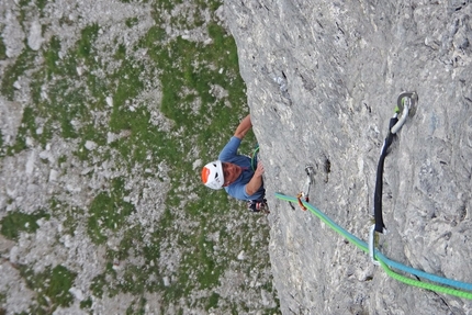 Wolkenreise, Pilastro di Misurina, Dolomites - Climbing the route Wolkenreise up Pilastro di Misurina (Dolomites)