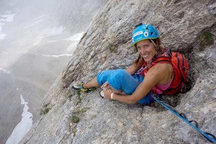 Tamara Lunger - L'alpinista sudtirolese Tamara Lunger, qui in arrampicata nelle Dolomiti