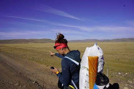 Tamara Lunger - L'alpinista sudtirolese Tamara Lunger in Mongolia