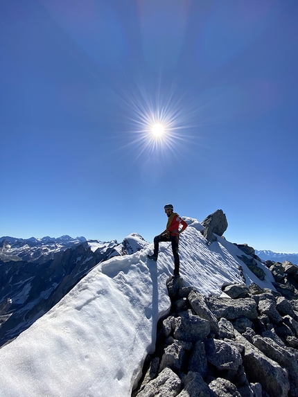 Matteo Bernasconi, Pizzo Badile, Ragni di Lecco - The final goodbye to Matteo Bernasconi on the summit of Pizzo Badile, Sunday 5 July 2020