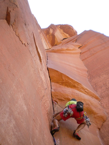 Gerardo Re Depaolini - Gerardo Re Depaolini in arrampicata a Indian Creek, USA  