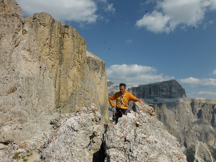 Gerardo Re Depaolini - Gerardo Re Depaolini alle Torri di Sella, Dolomiti 