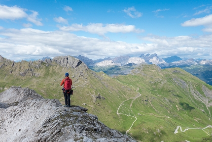 Alta infedeltà, Sasso delle Undici, Marmolada , Dolomites, Thomas Gianola, Fabrizio Della Rossa - Thomas Gianola and Fabrizio Della Rossa making the first ascent of Alta infedeltà on Sasso delle Undici (Marmolada , Dolomites)