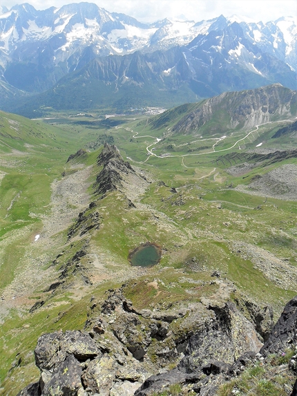 Punta d’Albiolo, Cevedale - La vista dalla Punta d’Albiolo verso l'Adamello