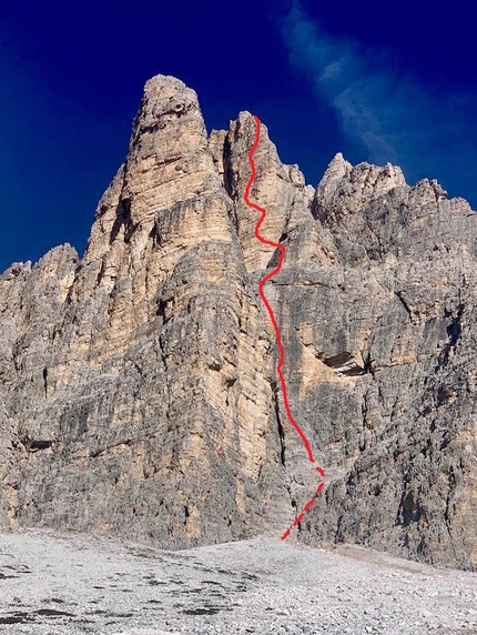 Simon Gietl e Andrea Oberbacher aprono la via DNA sulla sud della Cima Ovest di Lavaredo