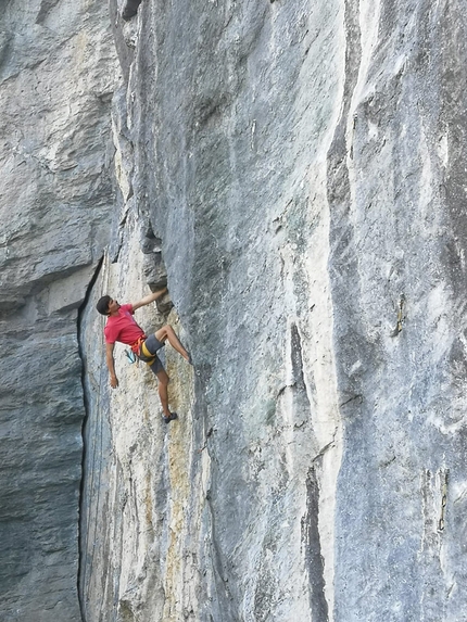 Marco Zanone e la Taglia sui tiri Lead a Barliard in Valle di Ollomont